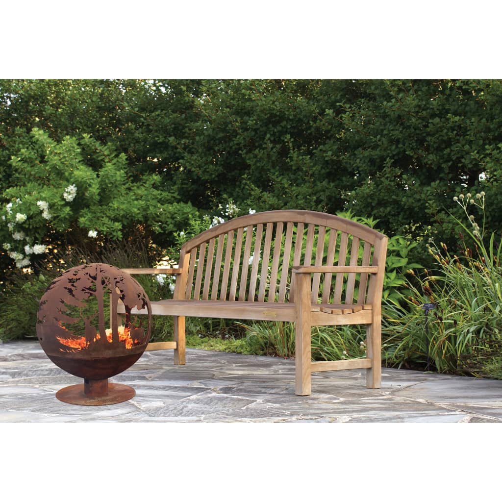Esschert Design Vuurschaal Laser Gesneden 57,5 X 57,5 X 66 Cm Roest Ff261 Donkergroen