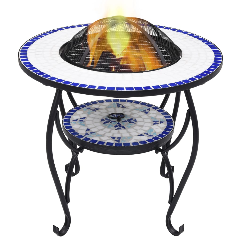 Vuurtafel Mozaïek 68 Cm Keramiek Kleurig En