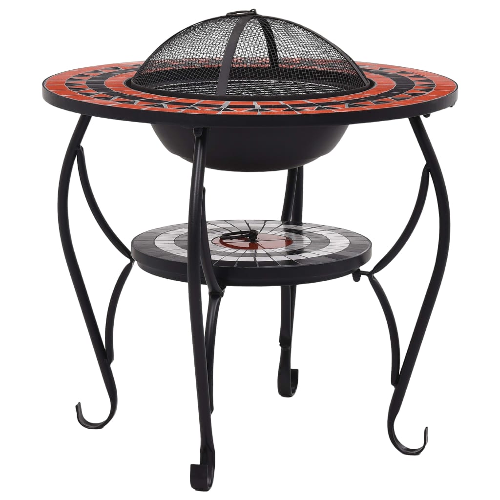 Vuurtafel Mozaïek 68 Cm Keramiek Kleurig En