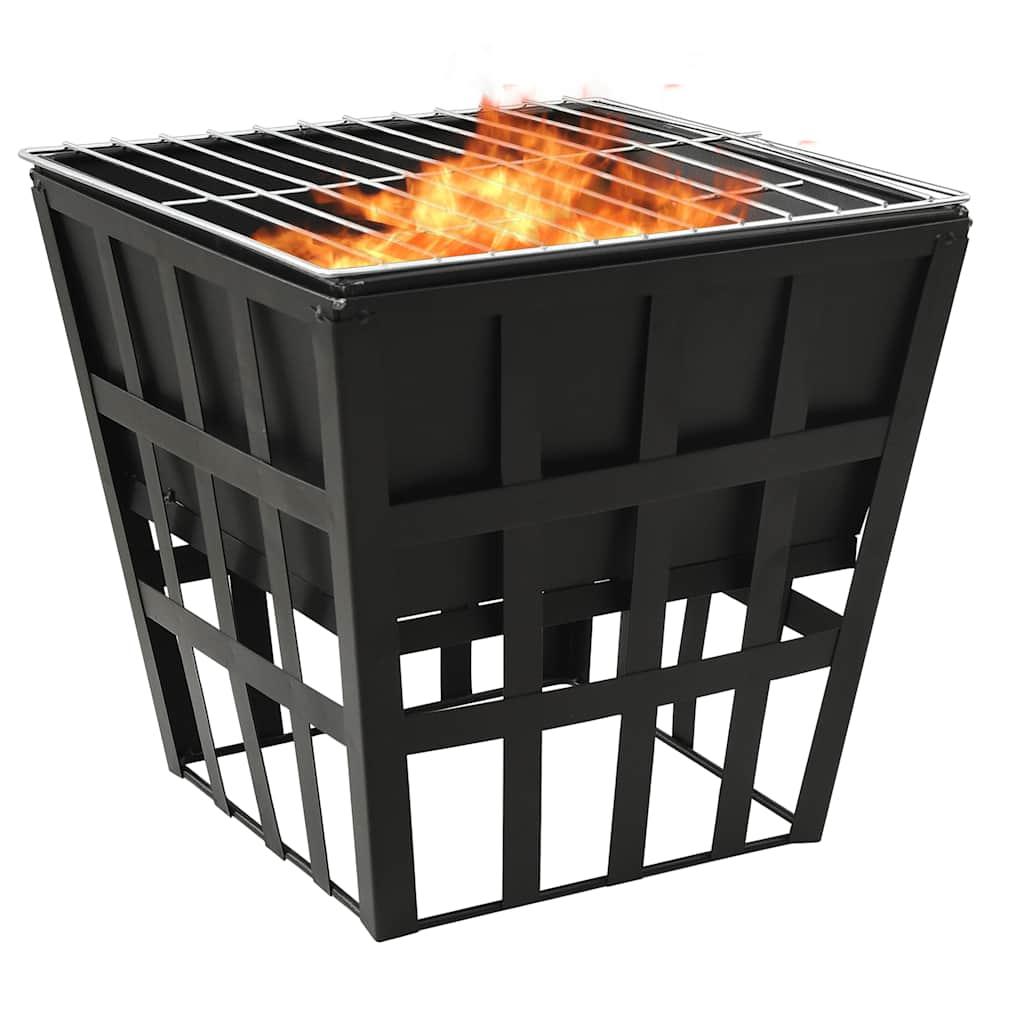 Vuurplaats En Barbecue 2-In-1 34X34X48 Cm Staal