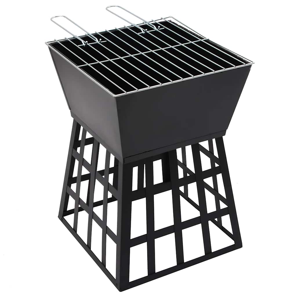 Vuurplaats En Barbecue 2-In-1 34X34X48 Cm Staal