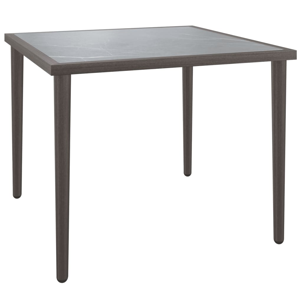 Tuintafel 48X48X37 Cm Staal Grijs