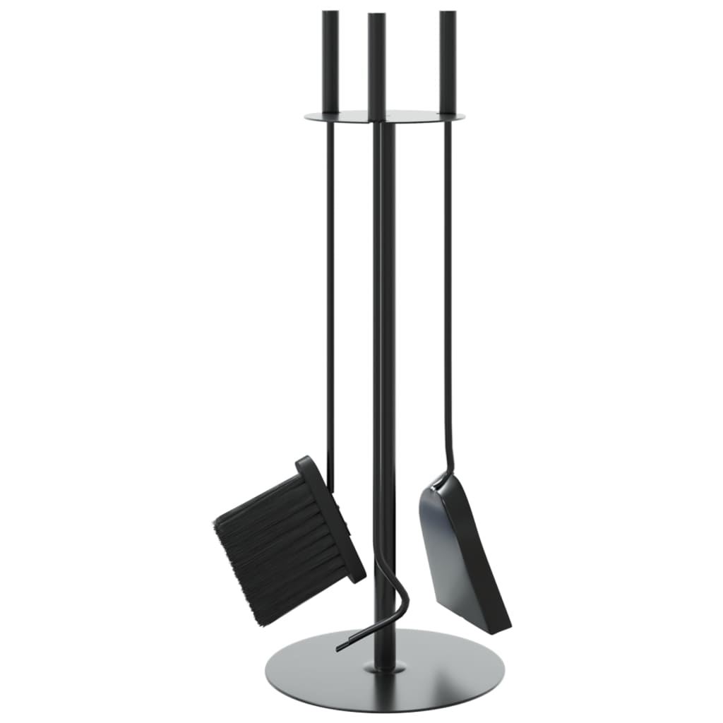 4-Delige Haardset 22X59 Cm Staal