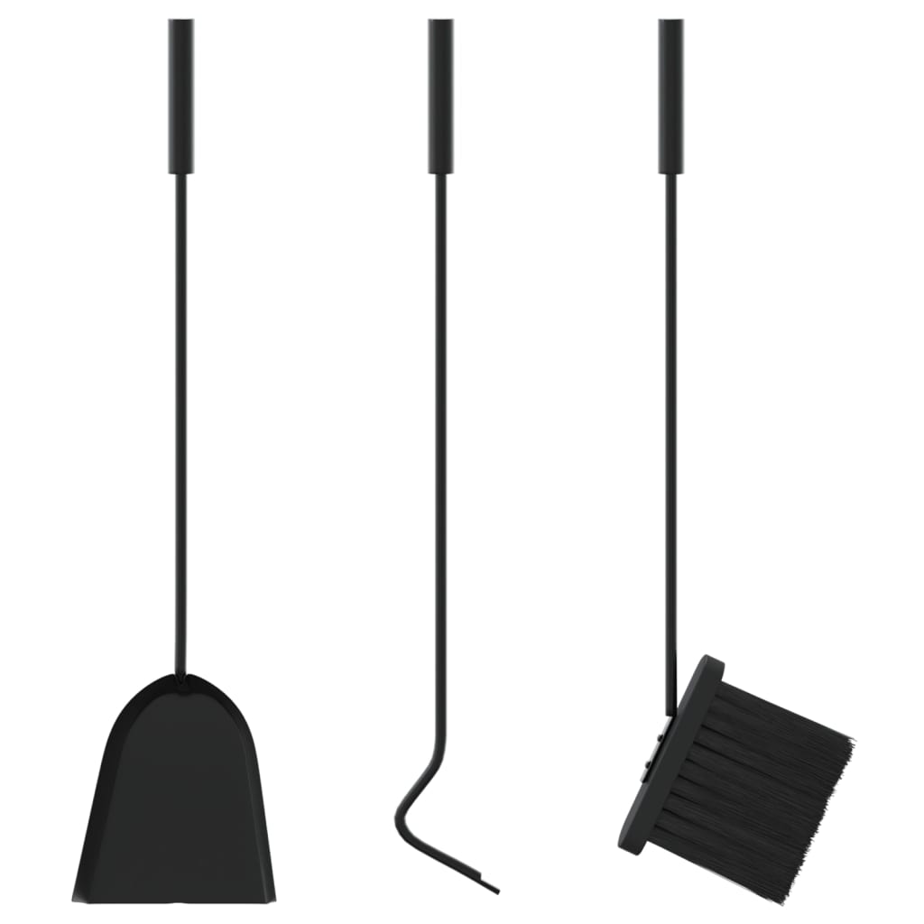 4-Delige Haardset 22X59 Cm Staal