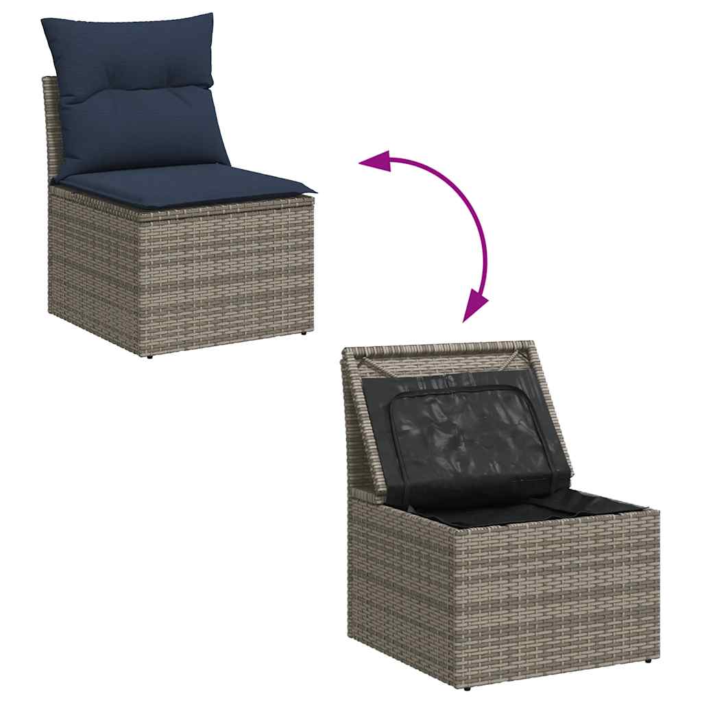 8-Delige Loungeset Met Kussens Poly Rattan