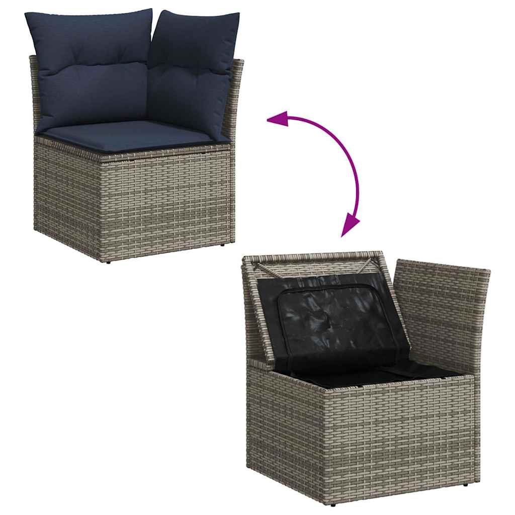 8-Delige Loungeset Met Kussens Poly Rattan