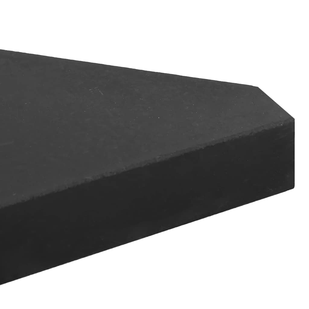 Parasolvoetplaten 4 St Driehoekig 14 Kg Graniet
