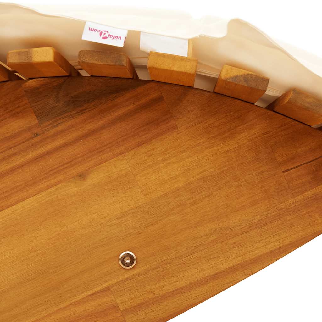 Ligbed Schommelend Met Kussen Massief Acaciahout Mangohout (Naturel)