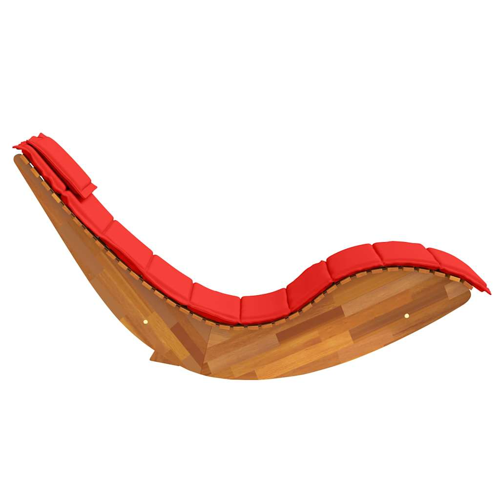 Ligbed Schommelend Met Kussen Massief Acaciahout Mangohout (Naturel)