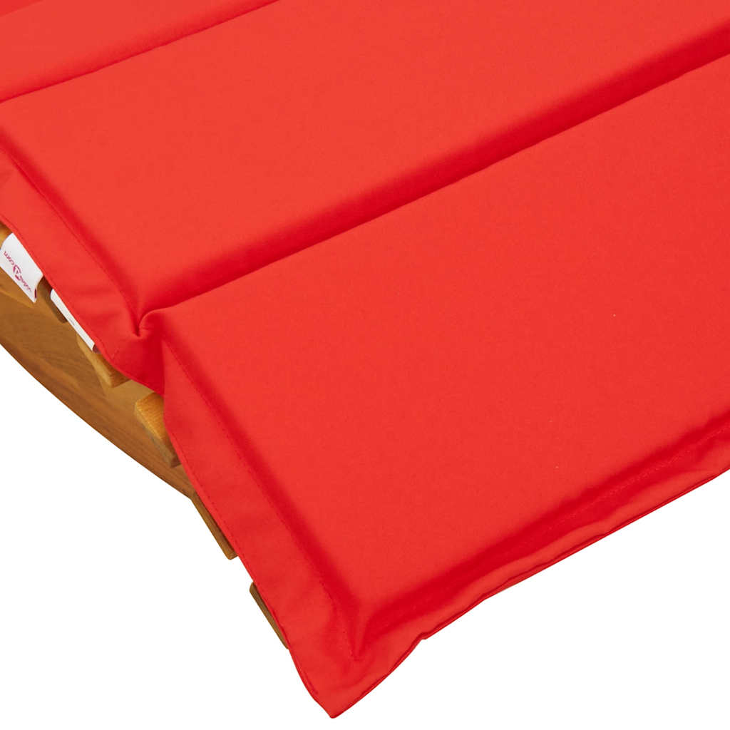 Ligbed Schommelend Met Kussen Massief Acaciahout Mangohout (Naturel)