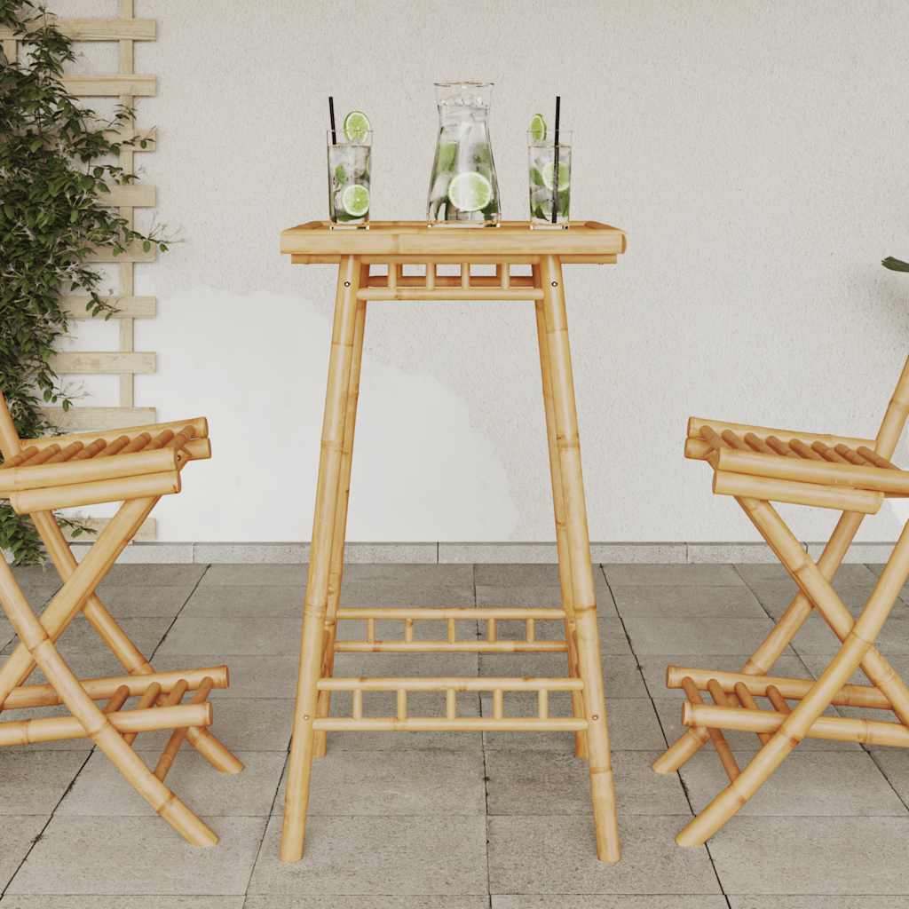 Bartafel Voor Buiten Vierkant 55X55X100 Cm Bamboe