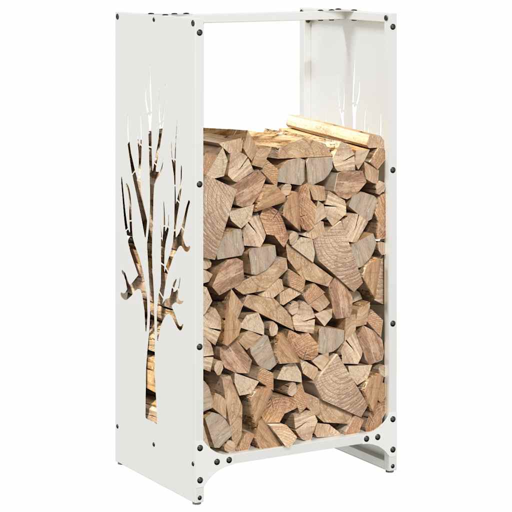 Brandhoutrek 40X30X80 Cm Koudgewalst Staal Wit
