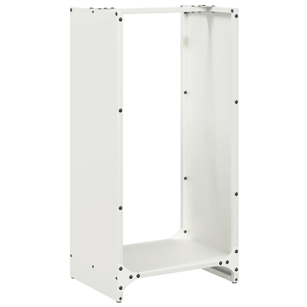Brandhoutrek 40X30X80 Cm Koudgewalst Staal Wit