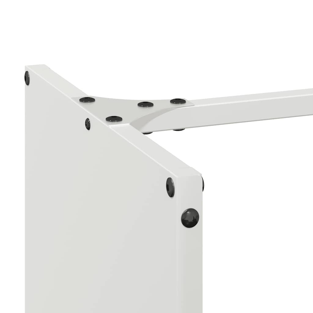 Brandhoutrek 40X30X80 Cm Koudgewalst Staal Wit