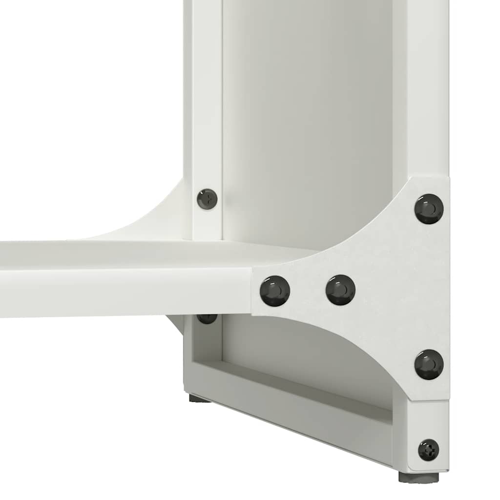 Brandhoutrek 40X30X80 Cm Koudgewalst Staal Wit