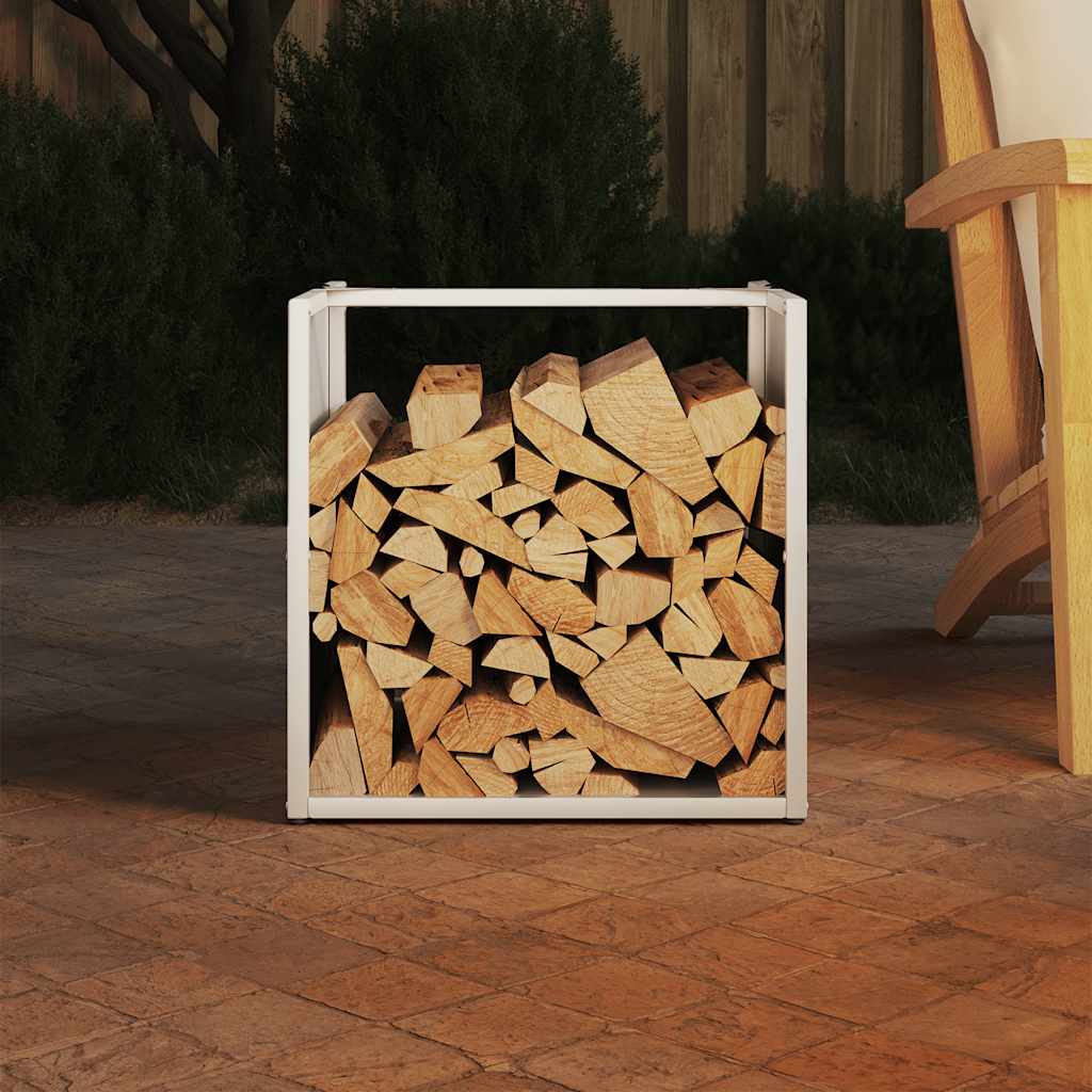 Brandhoutrek 40X40X40 Cm Koudgewalst Staal Wit
