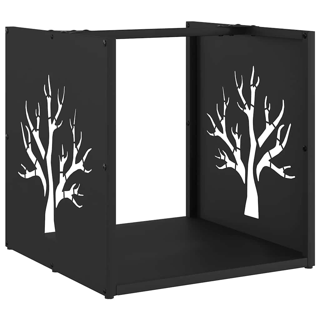 Brandhoutrek 40X40X40 Cm Koudgewalst Staal Zwart
