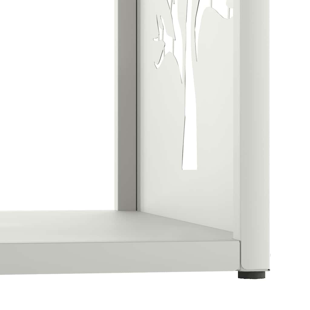 Brandhoutrek 40X40X40 Cm Koudgewalst Staal Wit