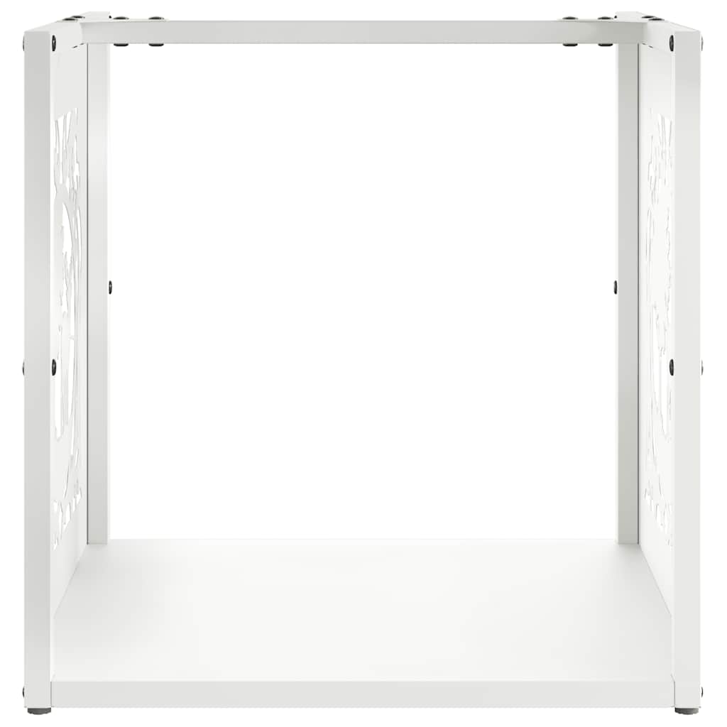Brandhoutrek 40X40X40 Cm Koudgewalst Staal Wit