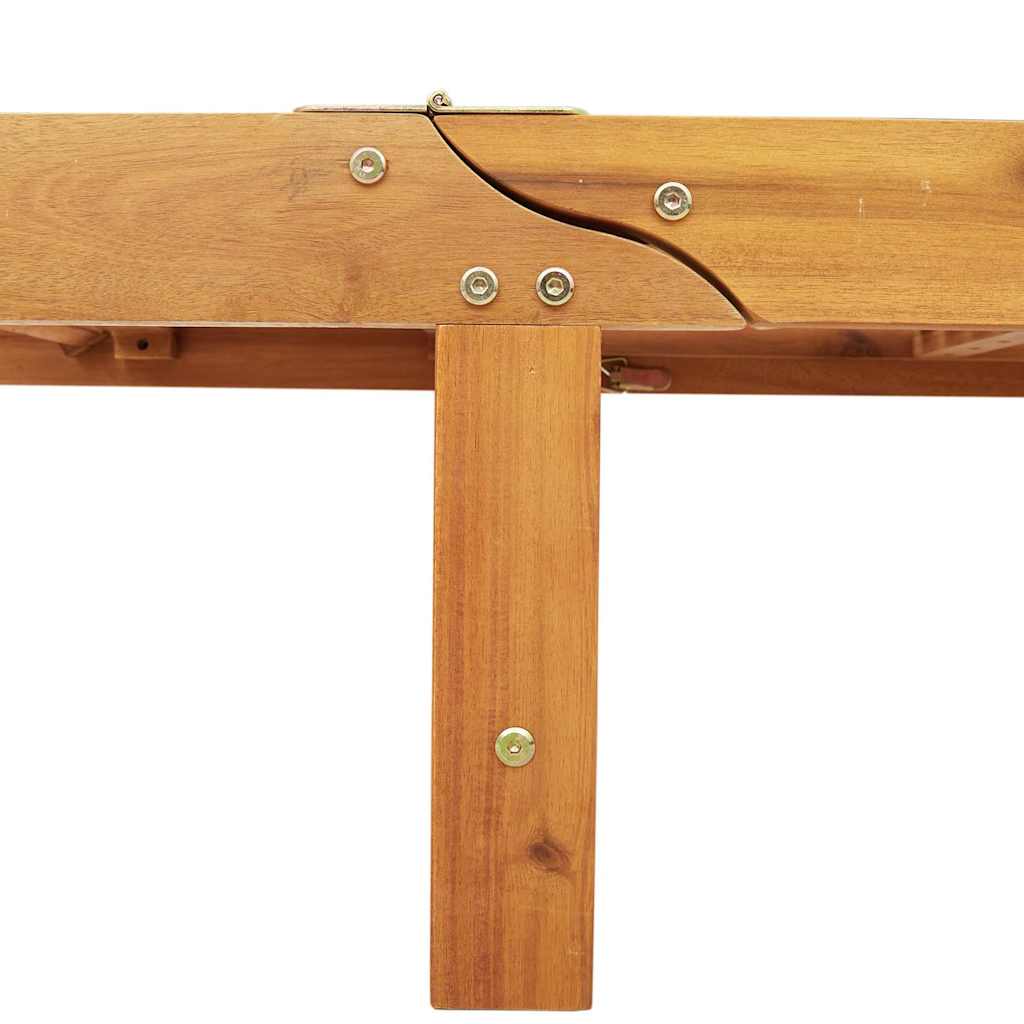 Ligbedden 2 St Met Tafel Massief Acaciahout