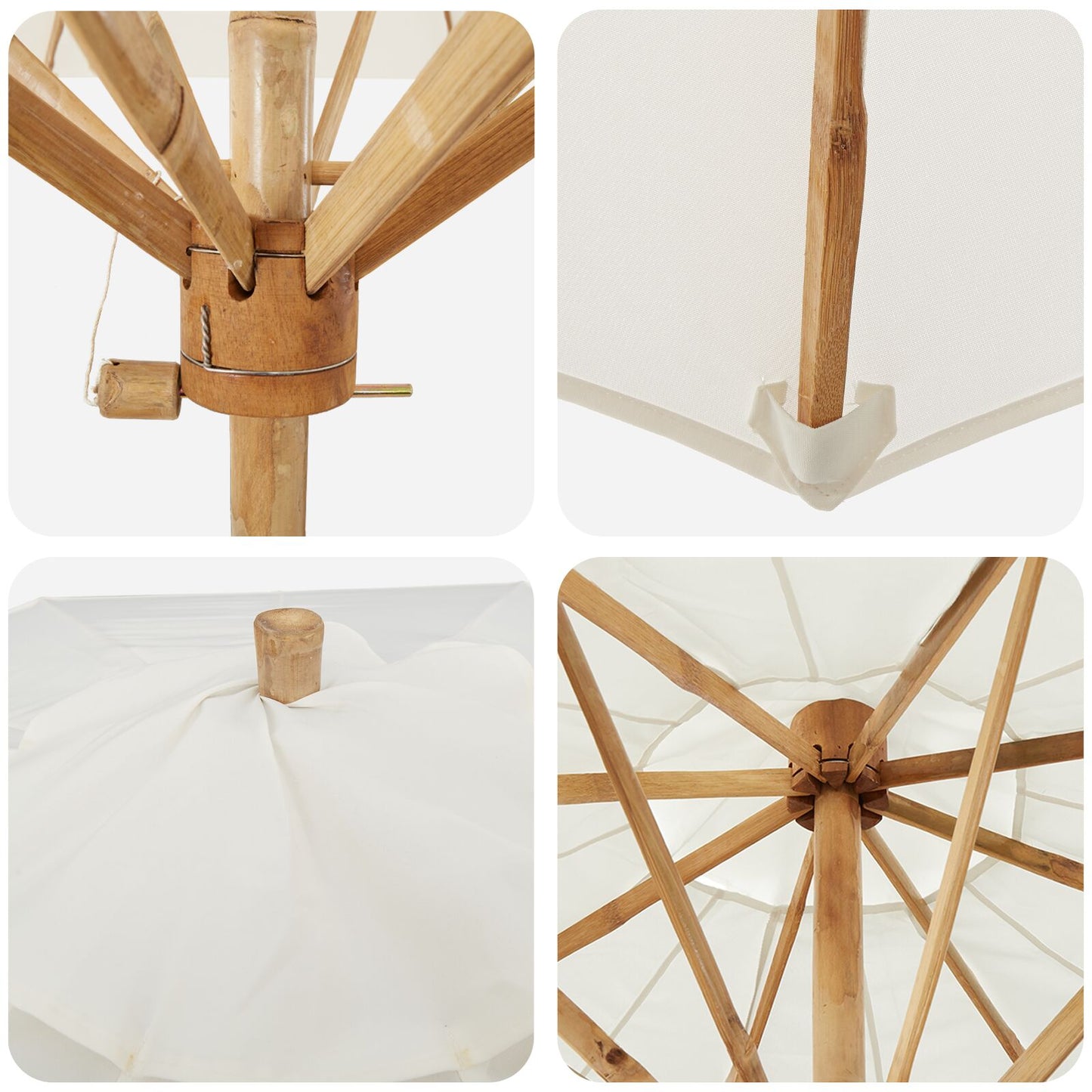 Tuinparasol 217X230 Cm Bamboe