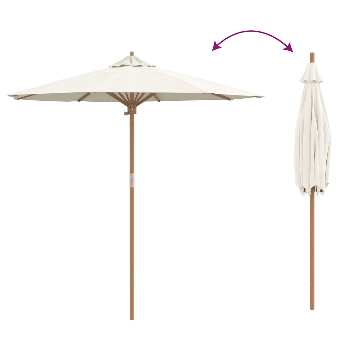 Tuinparasol 217X230 Cm Bamboe