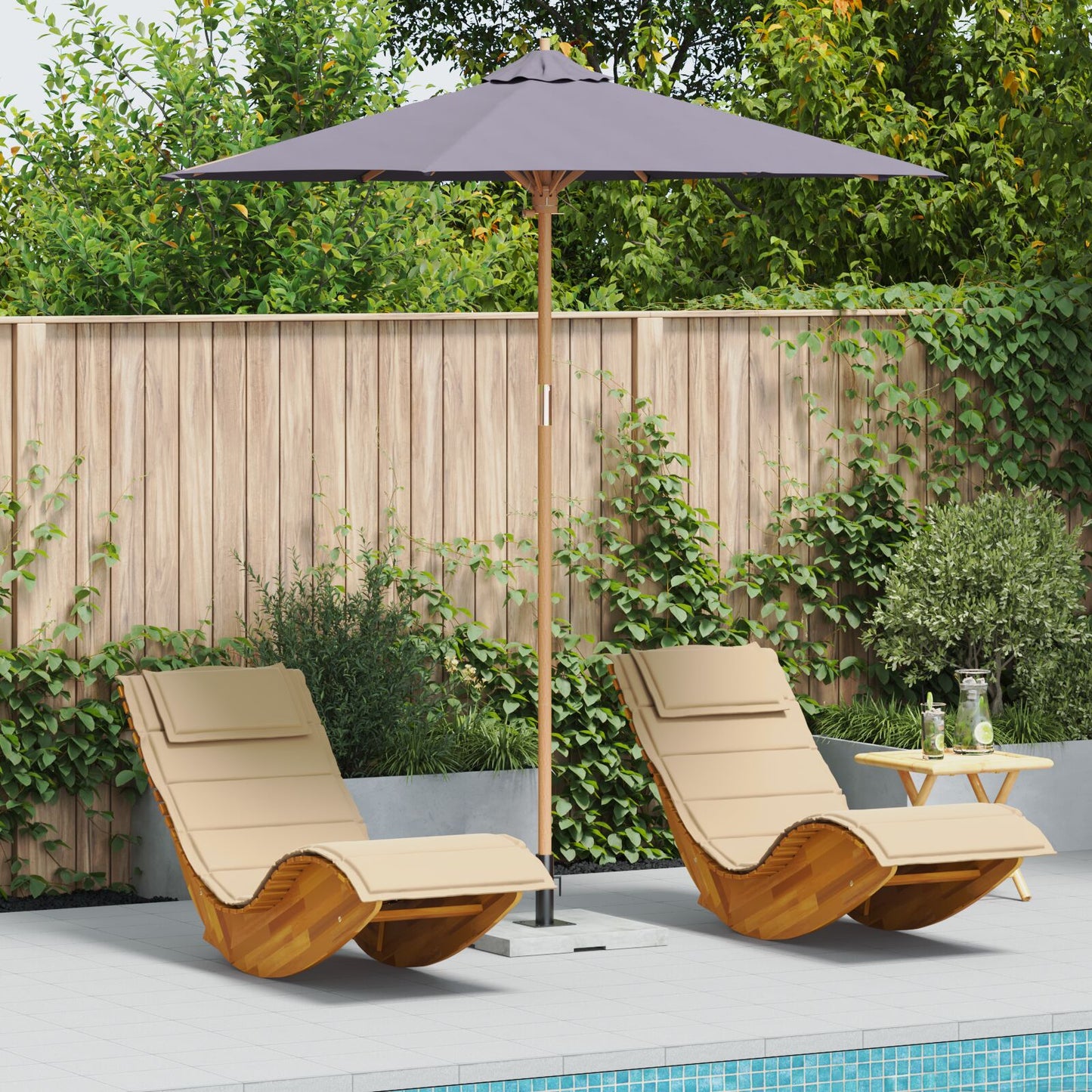 Tuinparasol 217X230 Cm Bamboe