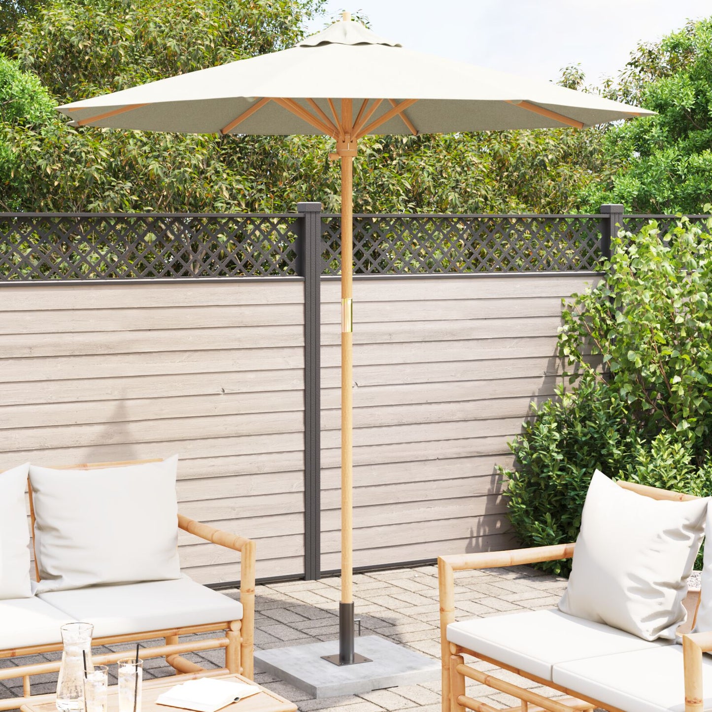 Tuinparasol 217X230 Cm Bamboe