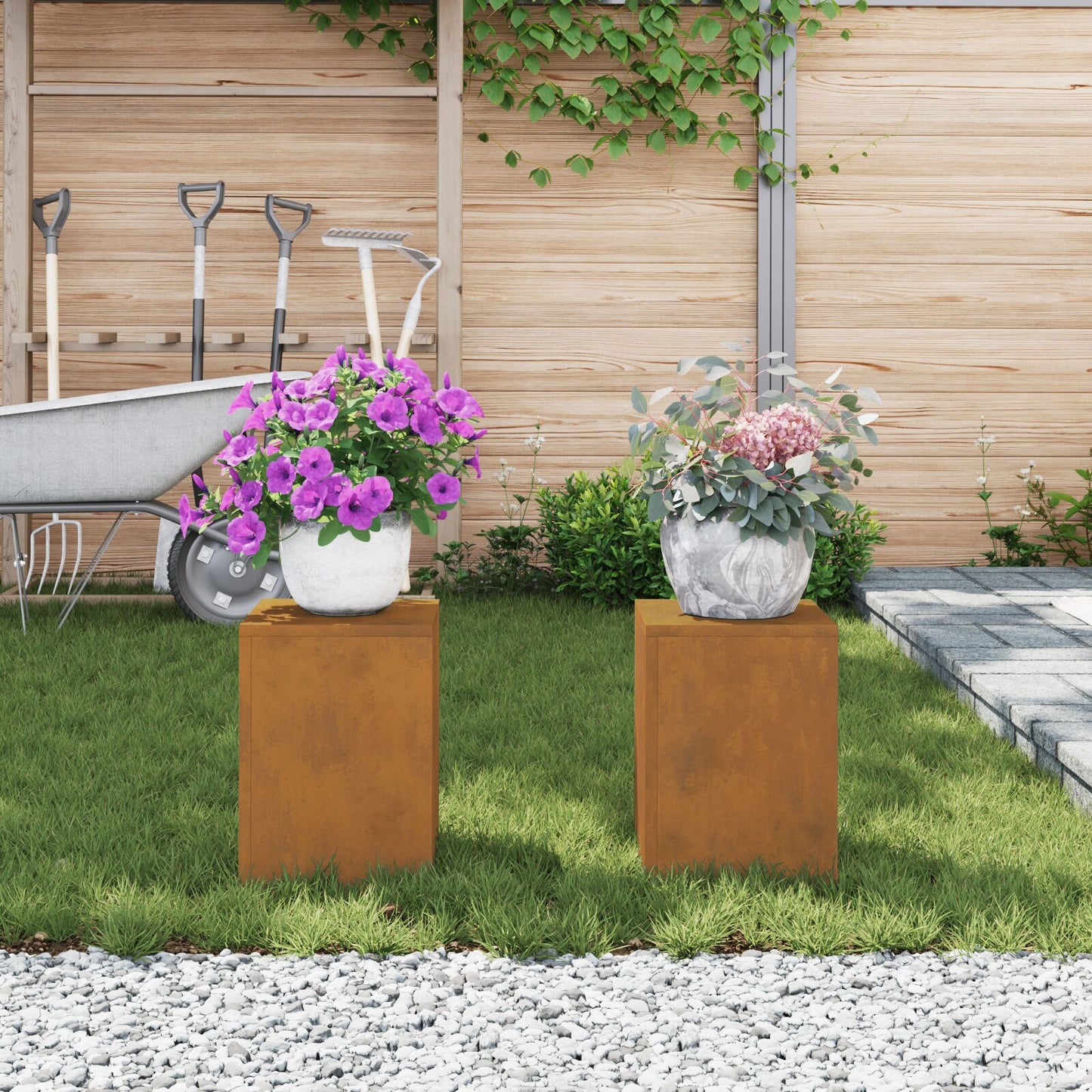 Buitenplantenstands Set Van 3