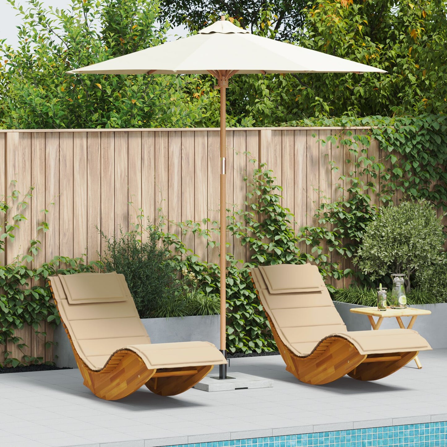 Tuinparasol 217X230 Cm Bamboe
