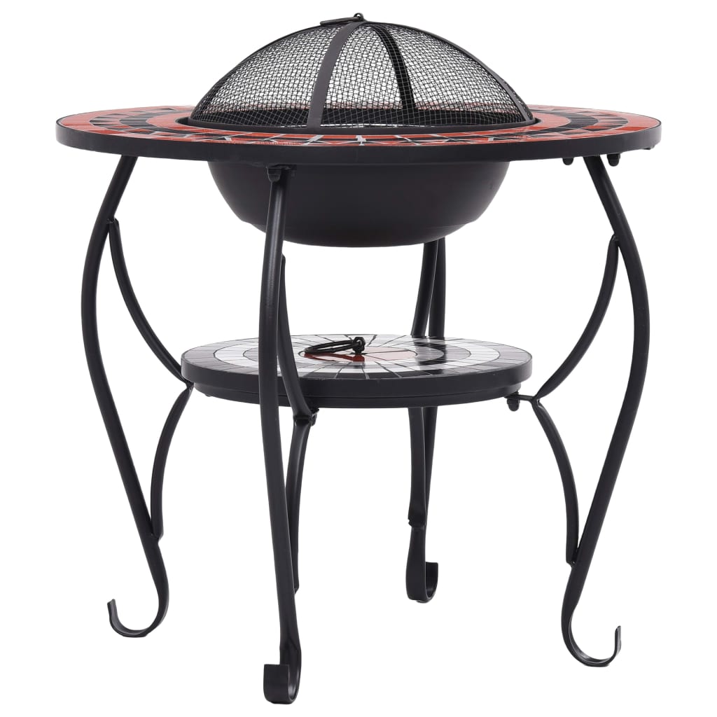 Vuurtafel Mozaïek 68 Cm Keramiek Kleurig En