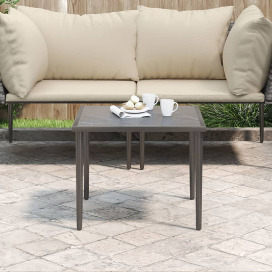 Tuintafel 48X48X37 Cm Staal Grijs