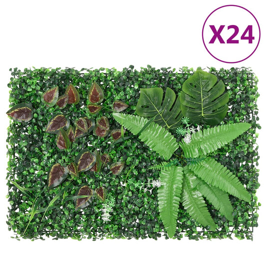   Hek Met Kunstplanten 40X60 Cm Groen