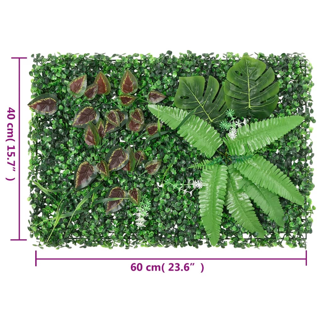   Hek Met Kunstplanten 40X60 Cm Groen