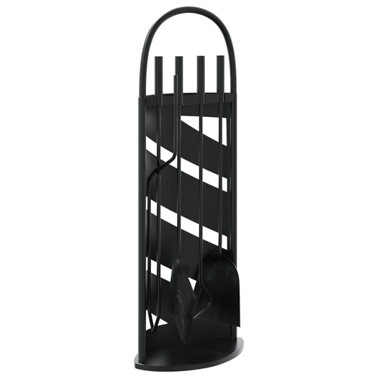 5-Delige Haardset 23X15X66 Cm Staal