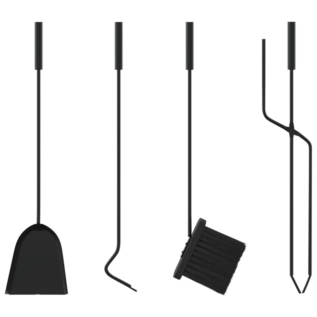 5-Delige Haardset 18X66 Cm Staal