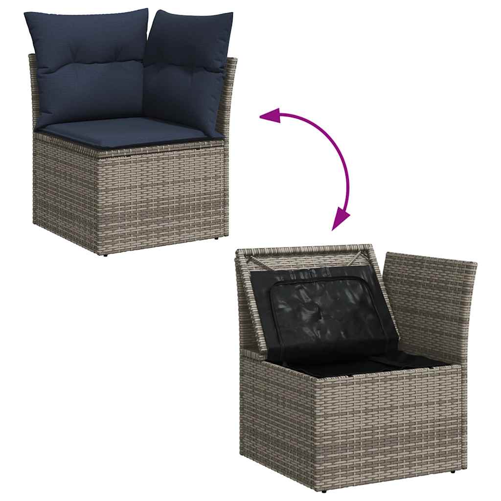 7-Delige Loungeset Met Kussens Poly Rattan