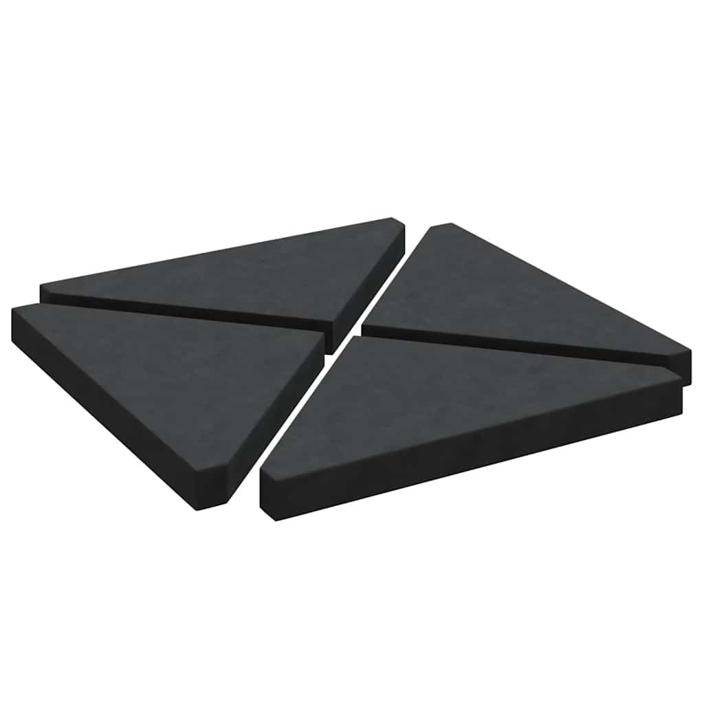Parasolvoetplaten 4 St Driehoekig 14 Kg Graniet