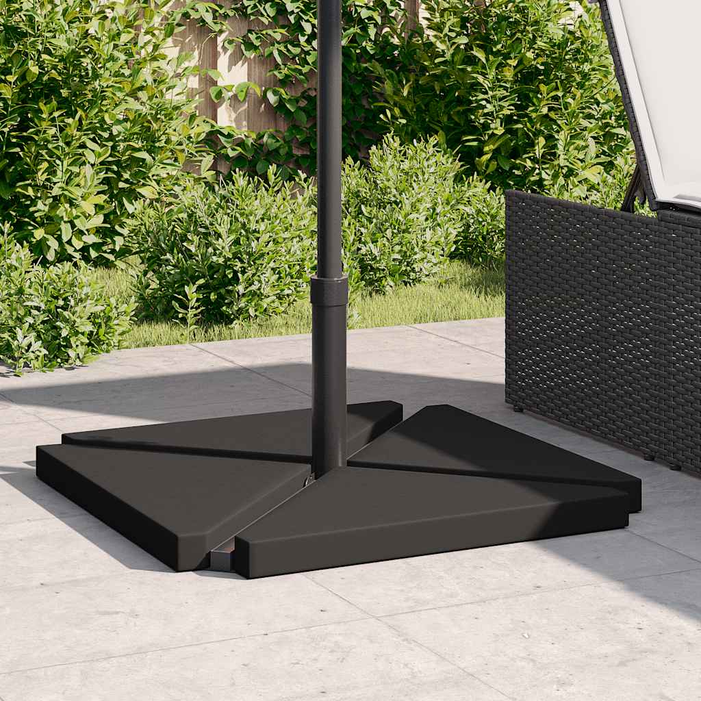 Parasolvoetplaten 4 St Driehoekig 14 Kg Graniet