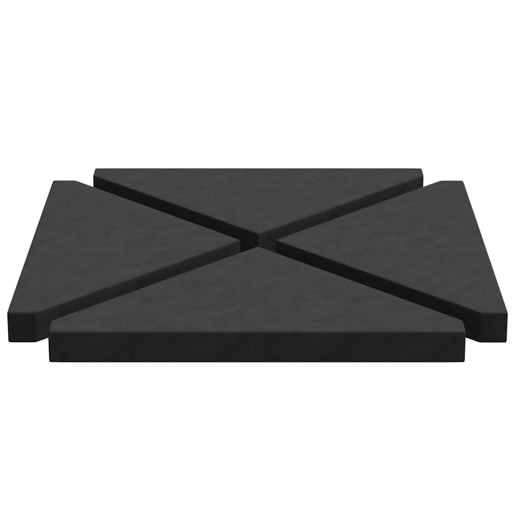 Parasolvoetplaten 4 St Driehoekig 14 Kg Graniet