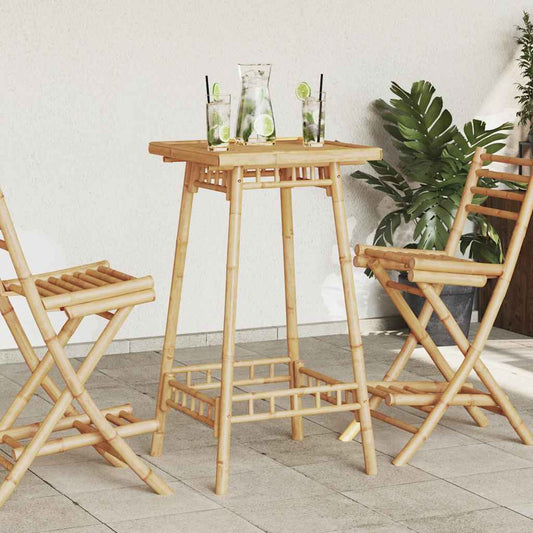 Bartafel Voor Buiten Vierkant 55X55X100 Cm Bamboe