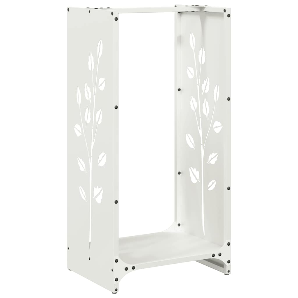 Brandhoutrek 40X30X80 Cm Koudgewalst Staal Wit