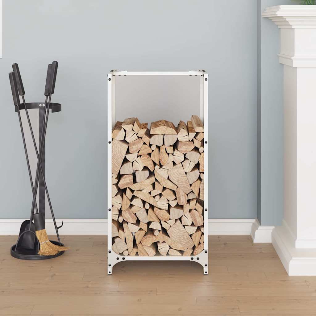 Brandhoutrek 40X30X80 Cm Koudgewalst Staal Wit