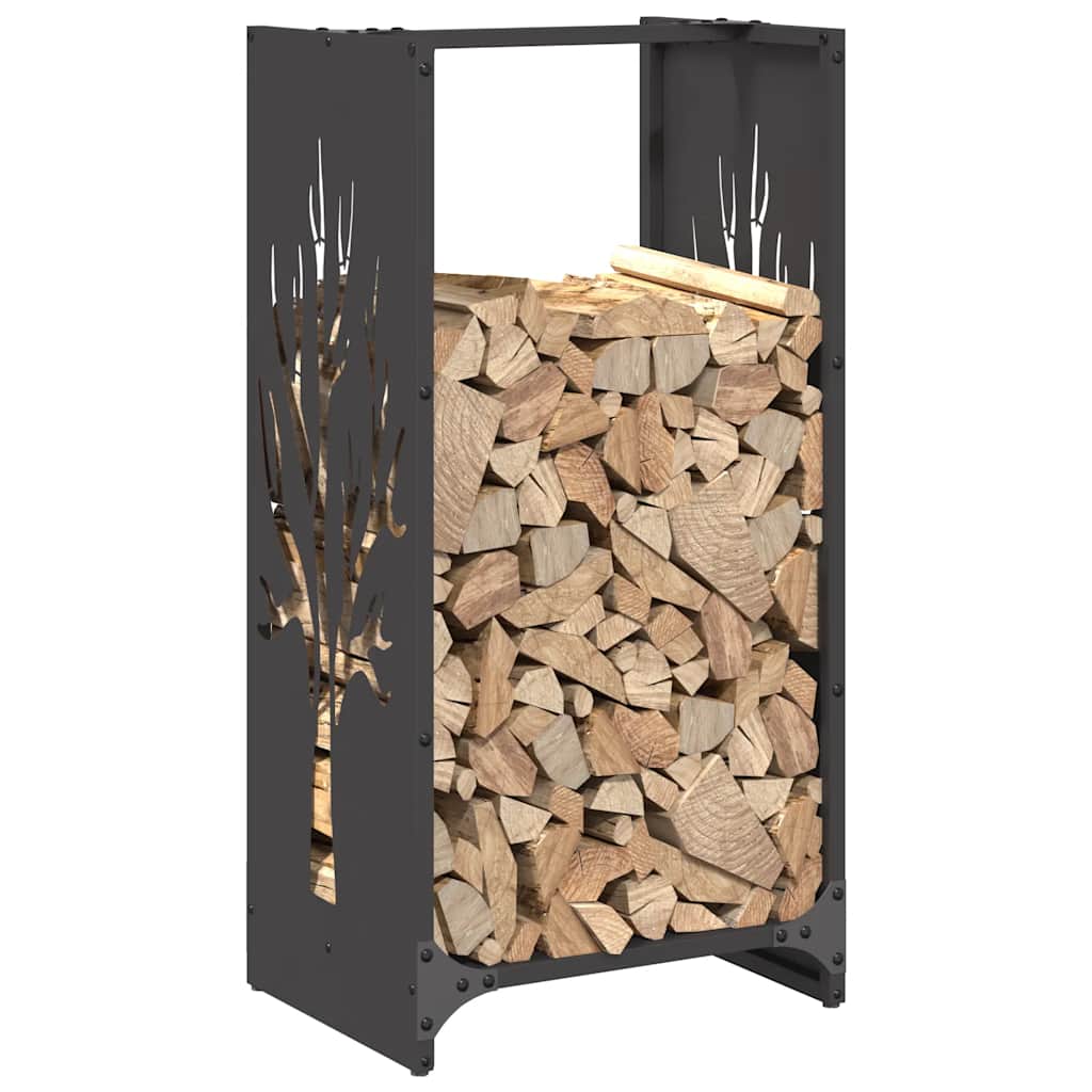 Brandhoutrek 40X30X80 Cm Koudgewalst Staal Zwart