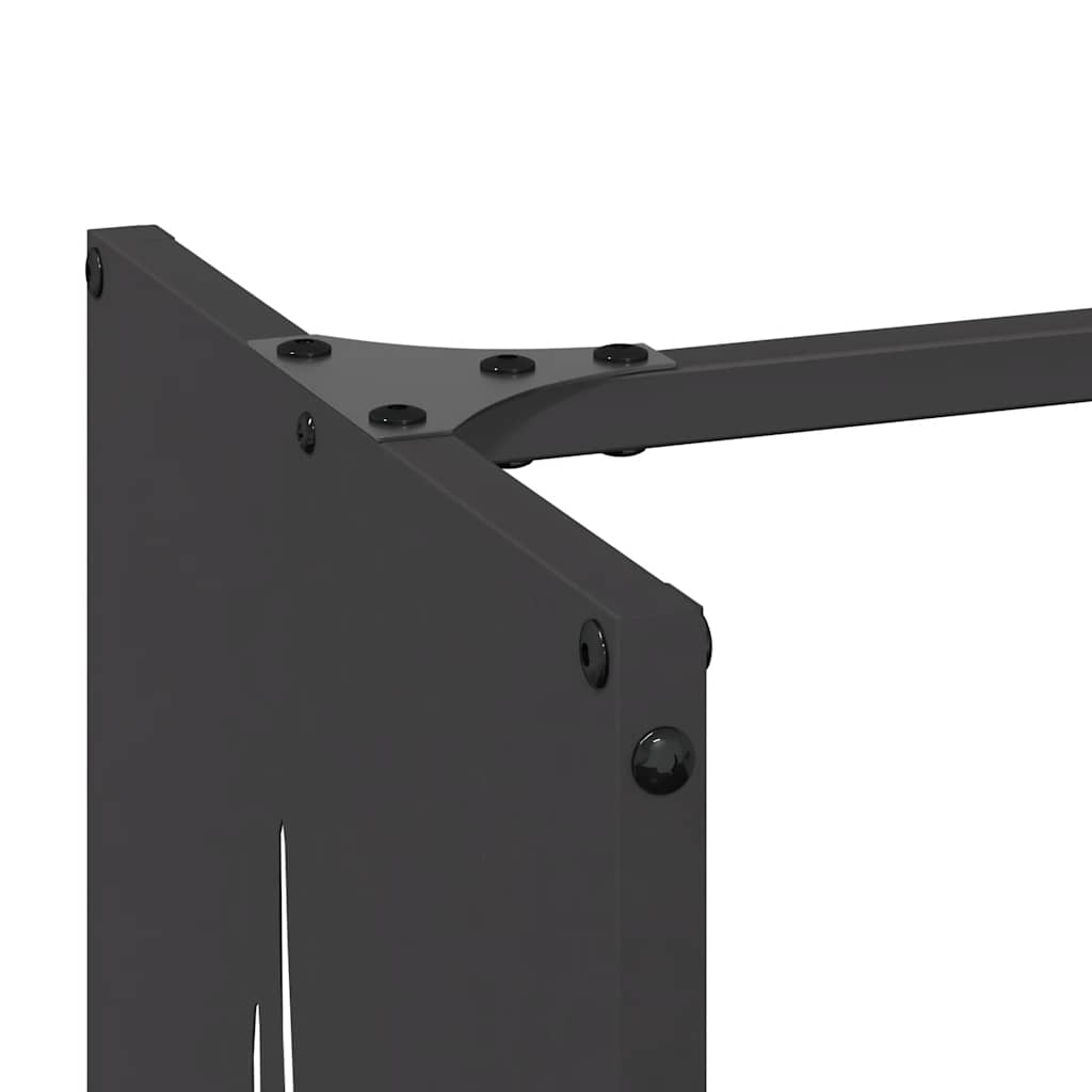 Brandhoutrek 40X30X80 Cm Koudgewalst Staal Zwart