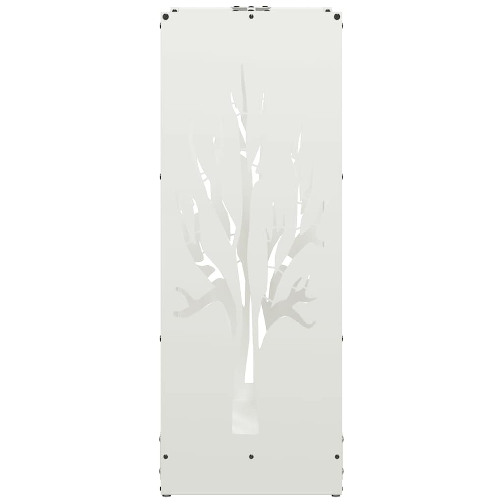 Brandhoutrek 40X30X80 Cm Koudgewalst Staal Wit