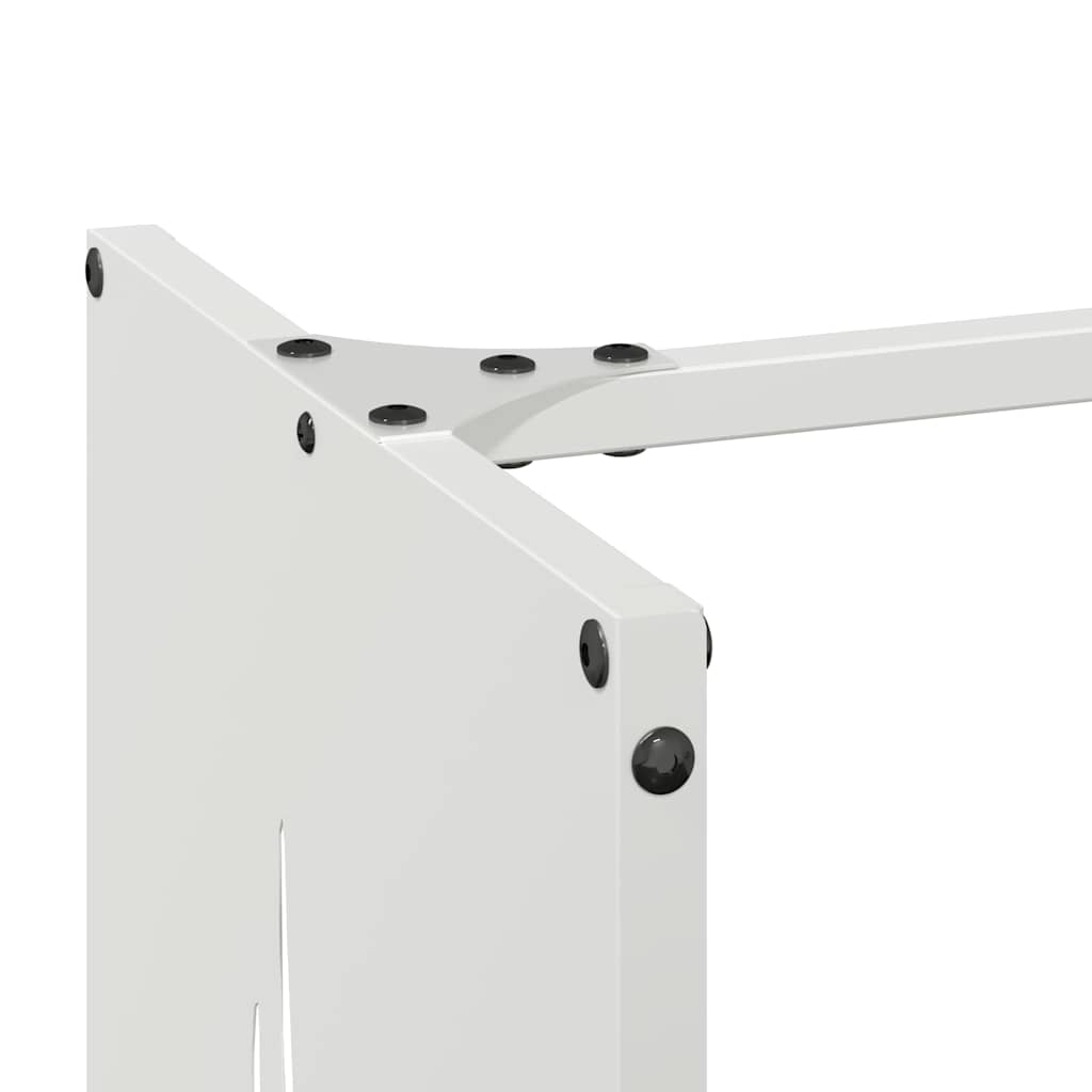 Brandhoutrek 40X30X80 Cm Koudgewalst Staal Wit