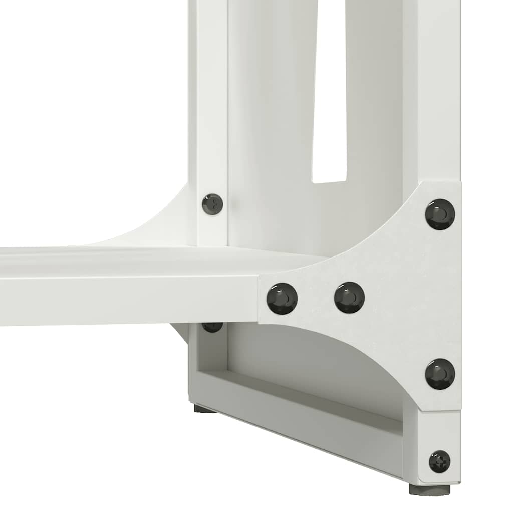 Brandhoutrek 40X30X80 Cm Koudgewalst Staal Wit