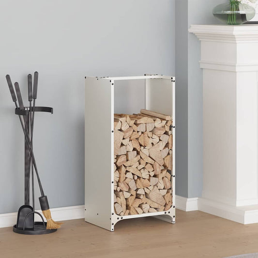 Brandhoutrek 40X30X80 Cm Koudgewalst Staal Wit