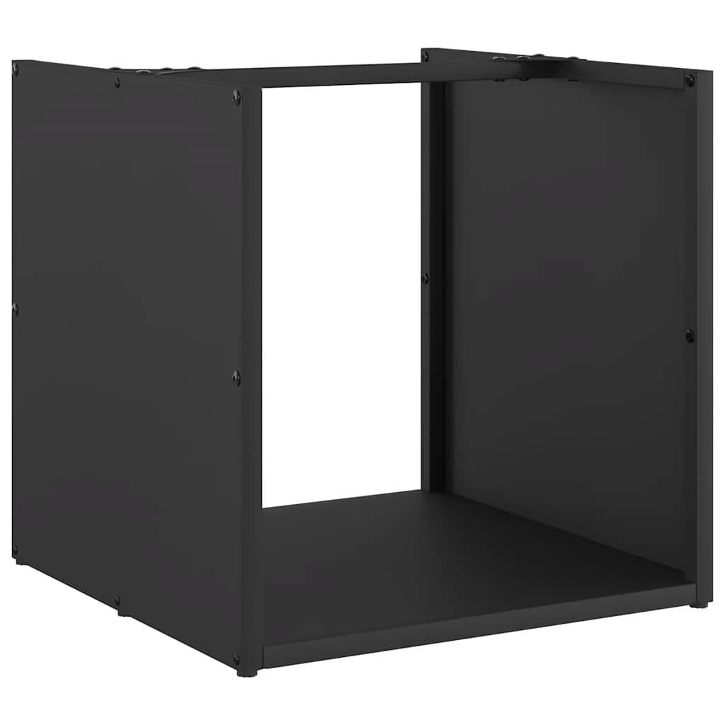 Brandhoutrek 40X40X40 Cm Koudgewalst Staal Zwart